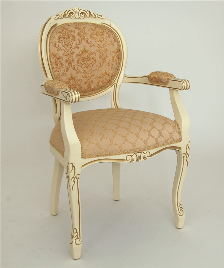 Кресло деревянное с мягкой спинкой Ария 2 (слоновая кость)