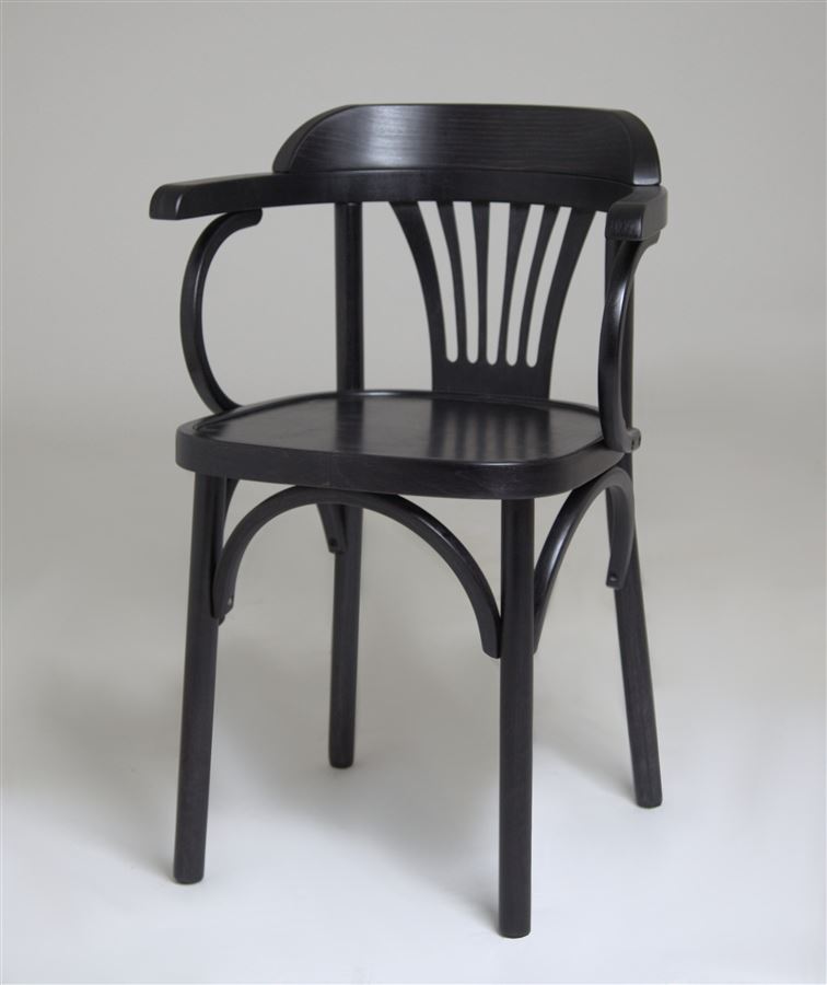 Венский стул с подлокотниками деревянный (венге)