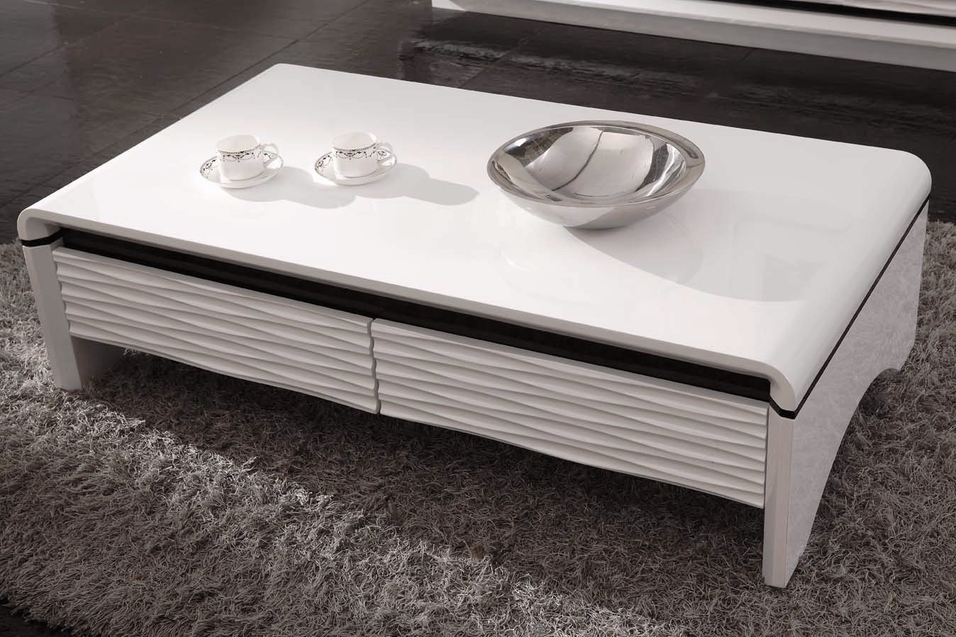 Журнальный столик с выдвижными ящиками  Модо (белый)