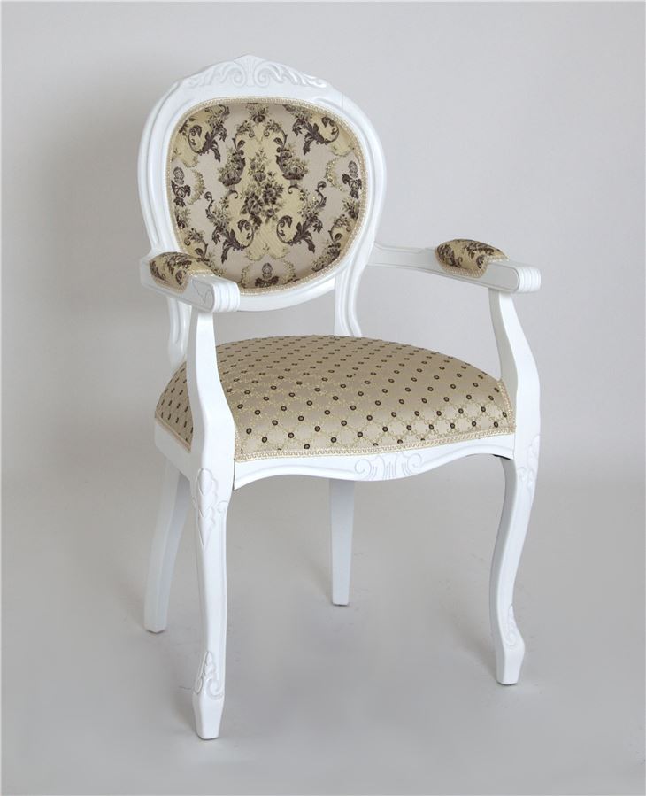 Кресло деревянное с мягкой спинкой Ария 2 (белый)