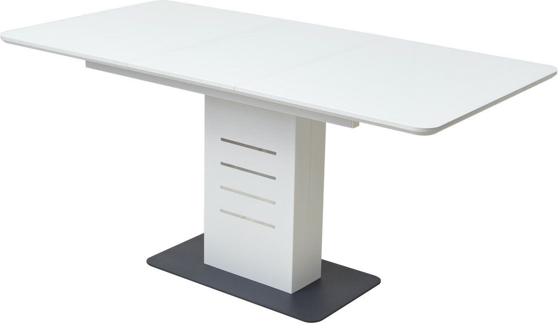 Стол со стеклянной столешницей прямоугольный Соната (белый/стекло белое)