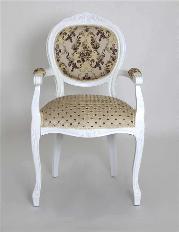 Кресло деревянное с мягкой спинкой Ария 2 (белый)
