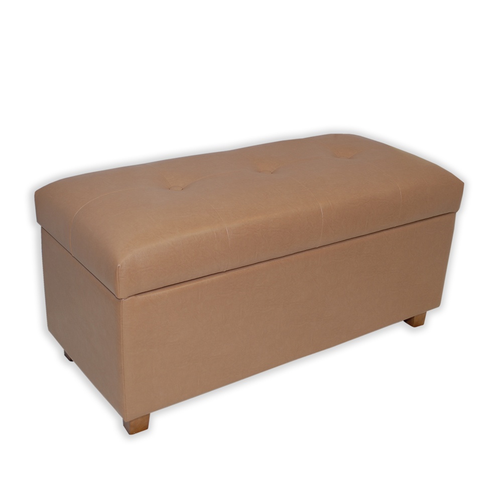 Банкетка  с ящиком для хранения в  спальню Тобаго (карамель)
